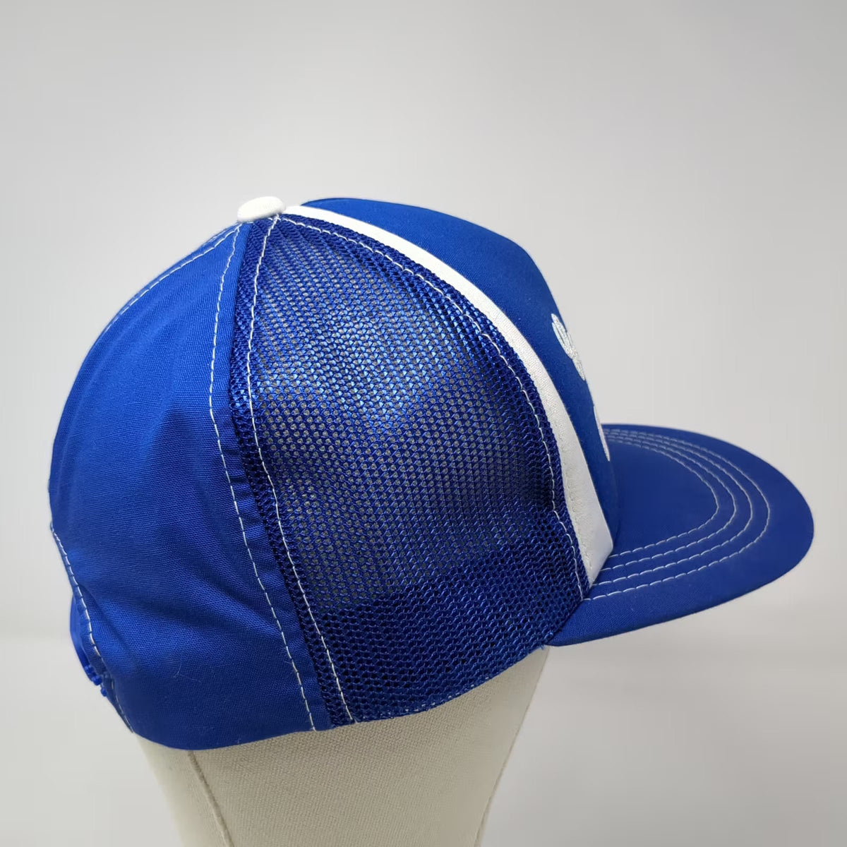 AA Headwear Co-Plas Gel Coats Trucker Hat Blue One Size Snapback Adjustable Mesh