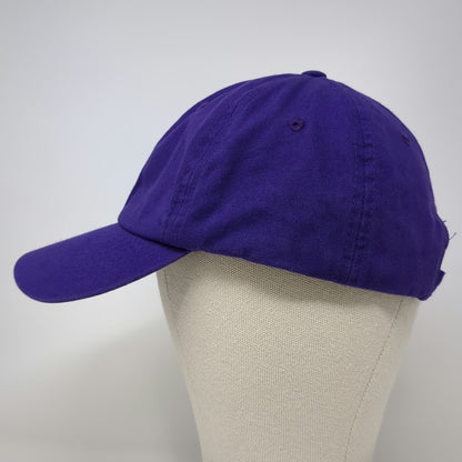 Top Level Baseball Cap Purple One Size Adjustable 100% Cotton Solid Plain Hat