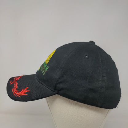 Vietnam Veteran Dragon Strapback Hat Black OSFM Eagle Crest Embroidered