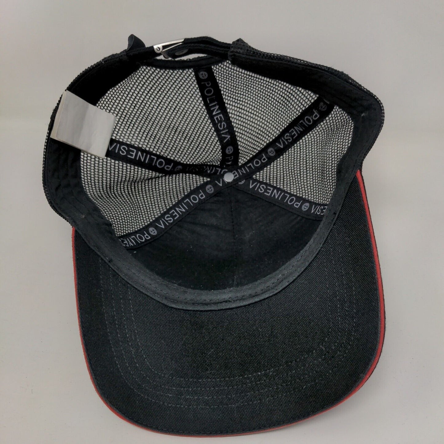 Pacific Ocean Catch The Wave Slideback Trucker Hat Black OS Mesh Back Polinesia