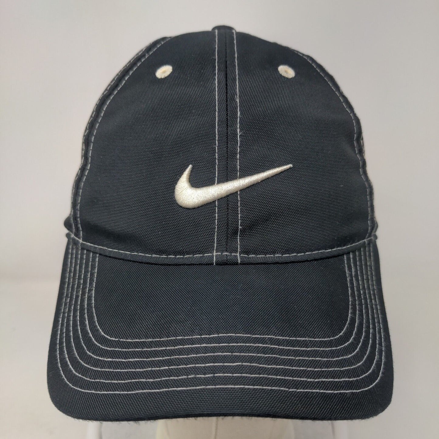 Nike Golf Swoosh Strapback Hat Black One Size Embroidered Adjustable