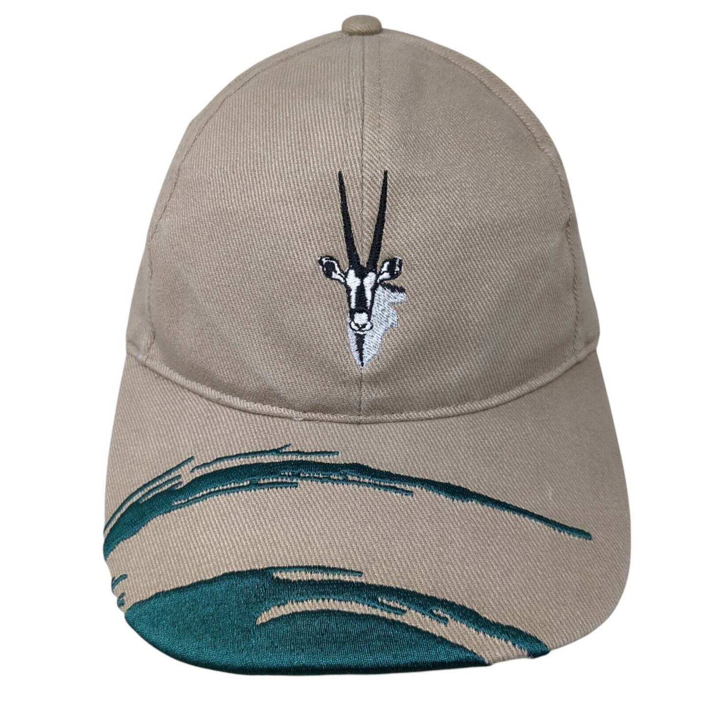 Mount Carmel Safaris Strapback Hat Tan One Size Adjustable Embroidered