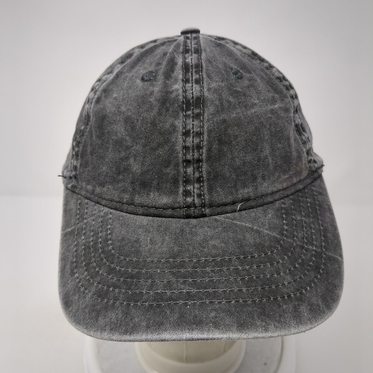 Unbranded Slideback Hat Gray Black Soot One Size Adjustable Solid Blank