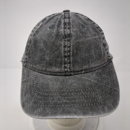 Unbranded Slideback Hat Gray Black Soot One Size Adjustable Solid Blank
