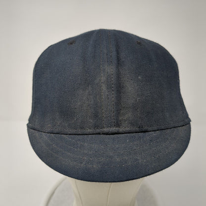 New Era Dupont Visor Pro Model Snapback Hat Blue S/M Vented Holes 6 Panel Blank