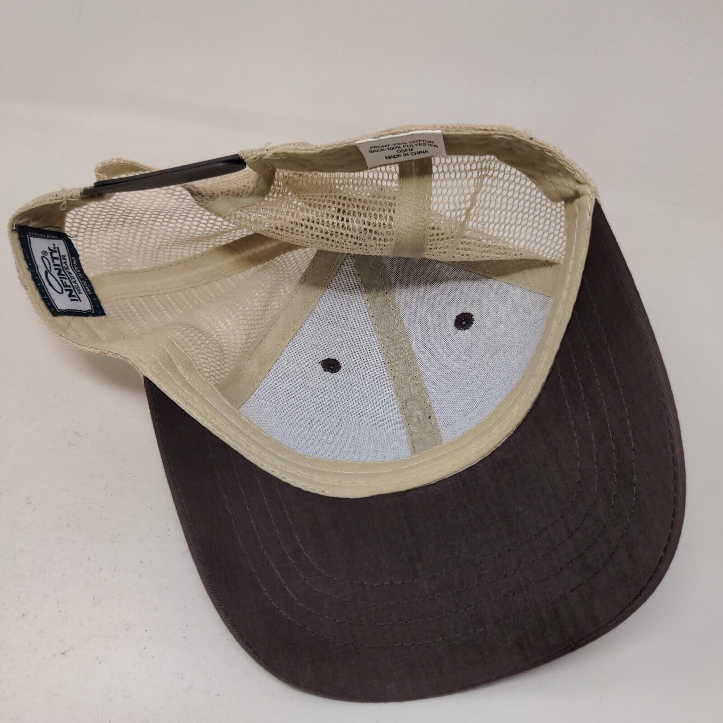 Infinity Headwear Men's Snapback Mesh Back Hat Brown Size OSFM Blank