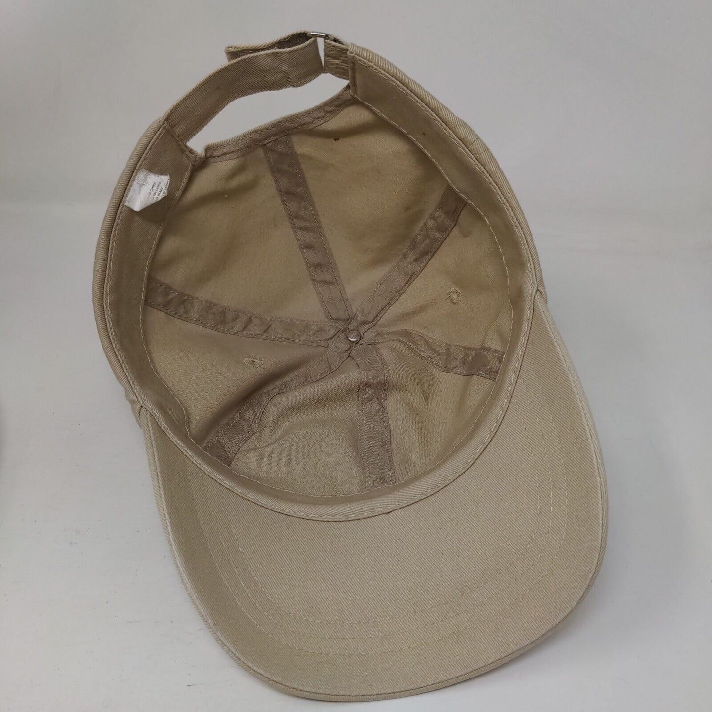 Unbranded Slideback Hat Solid Tan One Size Adjustable Blank 6 Panel