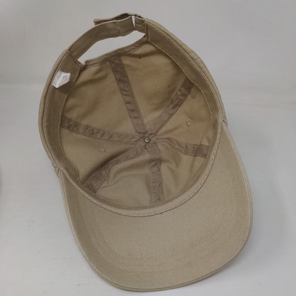Unbranded Slideback Hat Solid Tan One Size Adjustable Blank 6 Panel