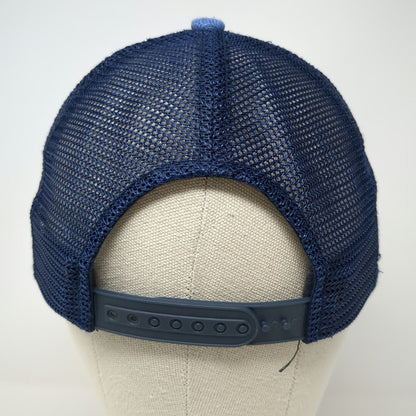 Costa Del Mar Trucker Hat Blue One Size Snapback Mesh Back Striped Fishing Hat