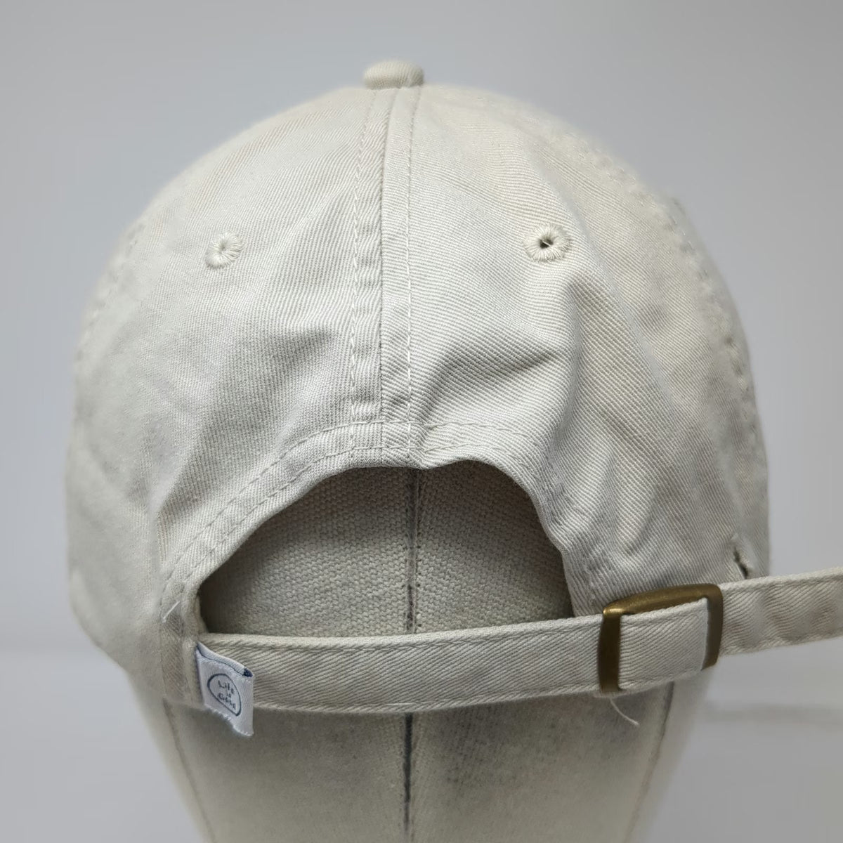 Life is Good Baseball Cap Beige One Size Slideback Compass Star Embroidered Hat