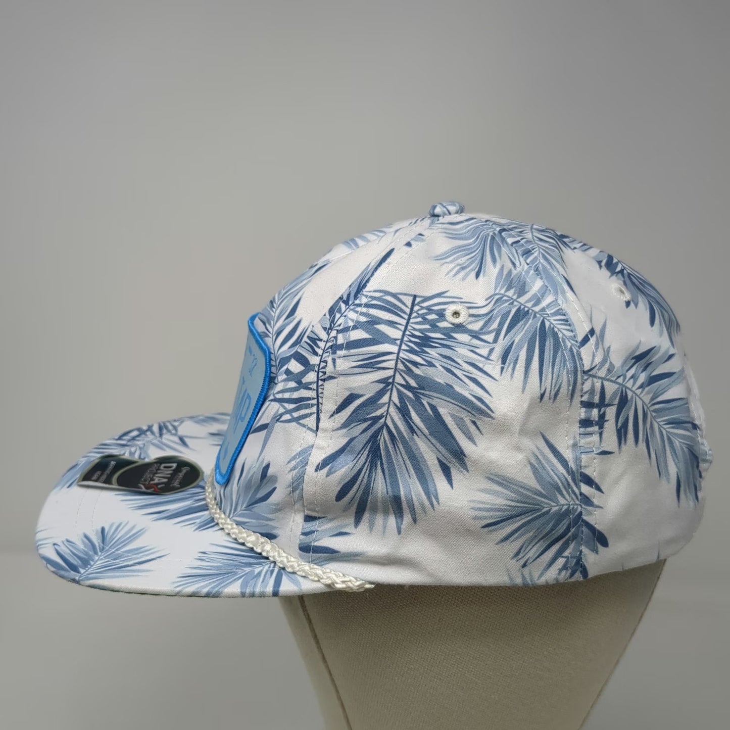 Imperial 5 Panel White Blue One Size Rope Rustic Tap Texas License Plate Hat