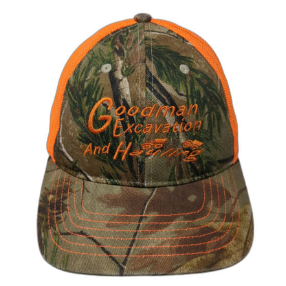 Katin Baseball Cap Green Orange One Size Realtree Camo Mesh Back Goodman Hat