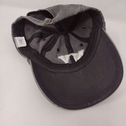 NY Slideback Hat Gray OSFA Adjustable Embroidered 6 Panel Solid