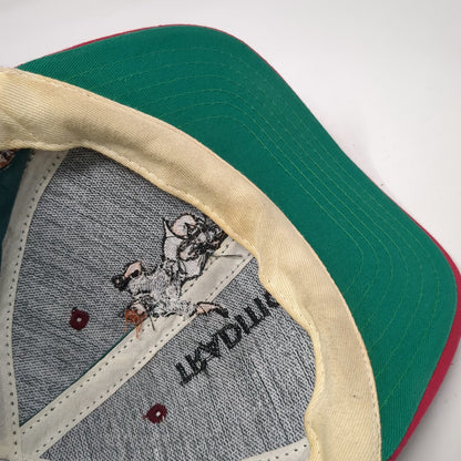 Green Red Snapback Hat 1994 Soccer Player Tradition Embroidery USA Made Vintage