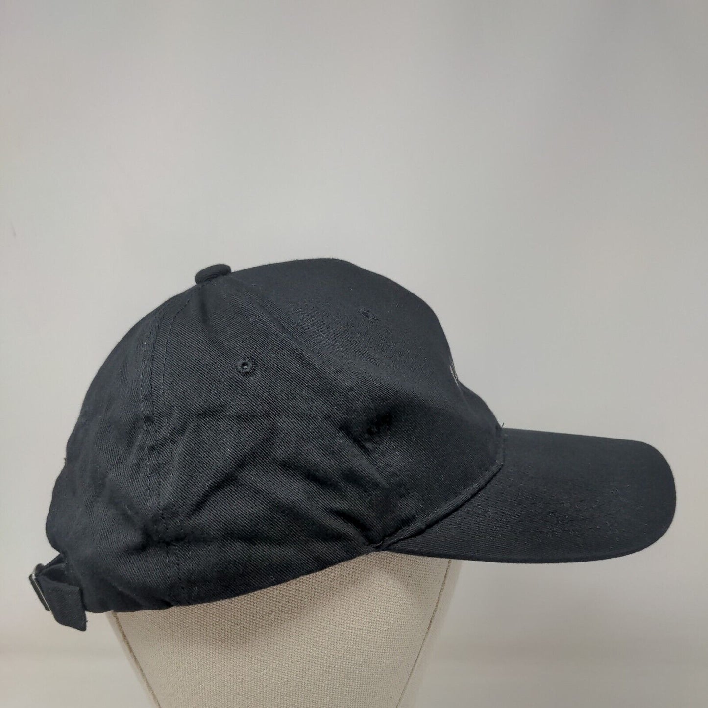 Brooklyn Slideback Hat Black One Size Adjustable Vented Holes 6 Panel GP Cotton