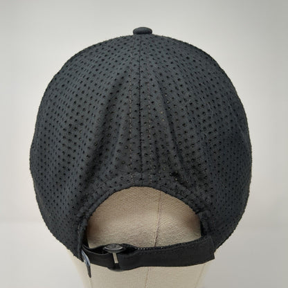 Quiksilver Strapback Hat Black OS Adjustable Lightweight Breathable 6 Panel