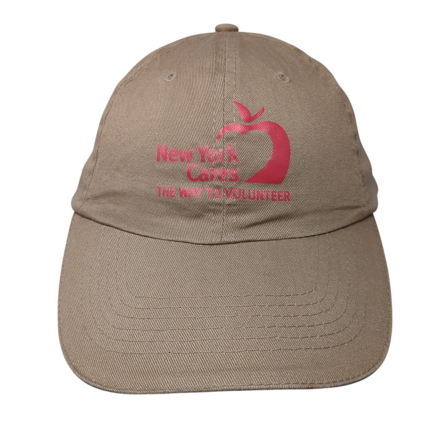 New York Cares Strapback Hat Brown One Size Adjustable Norwood Solid