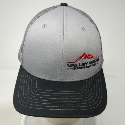 Richardson Trucker Hat Gray One Size Snapback Valley Wide Cooperative Logo Mesh