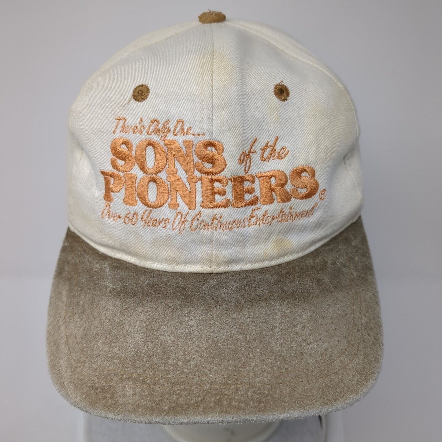There's Only One Sons of The Pioneers Snapback Hat Tan OS Adjustable Embroidered