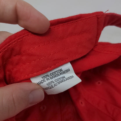 Unbranded Slideback Hat Solid Red One Size Adjustable Blank 6 Panel