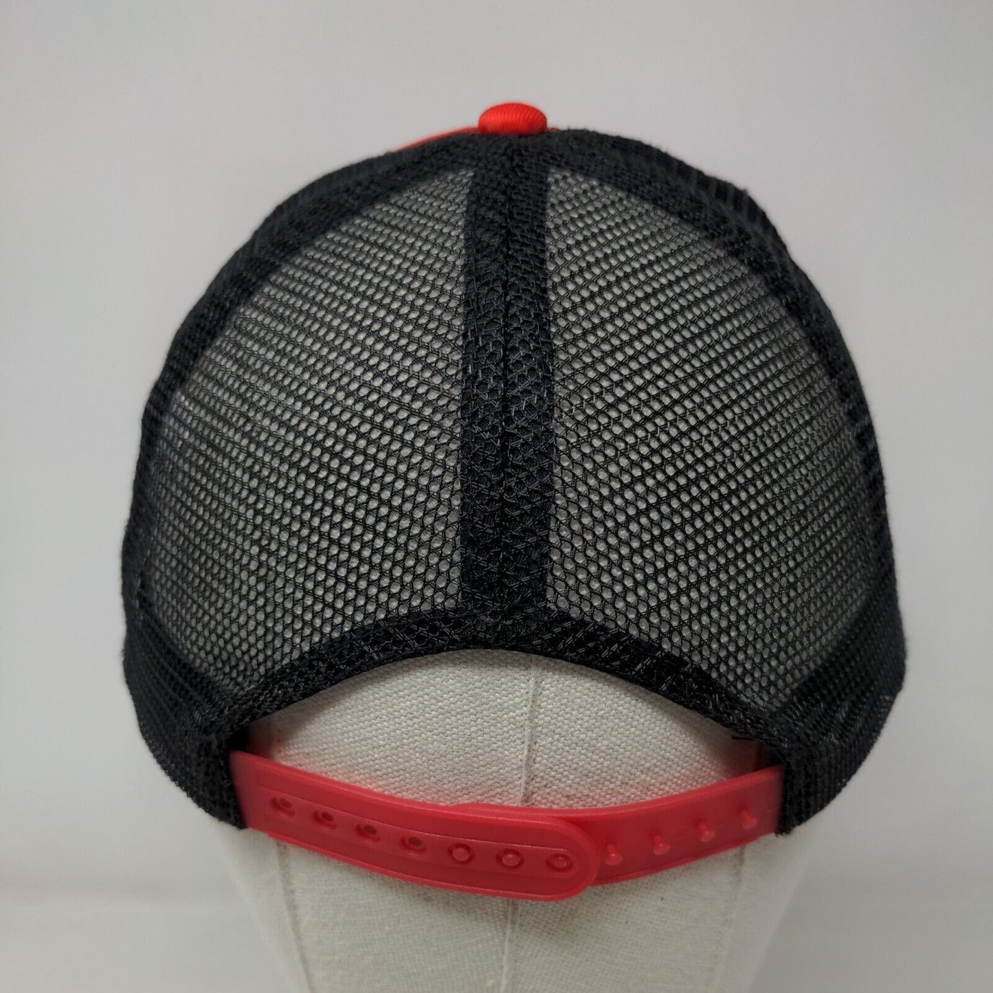 Hello Kitty by Sanrio Snapback Trucker Hat Red One Size Adjustable Mesh Back