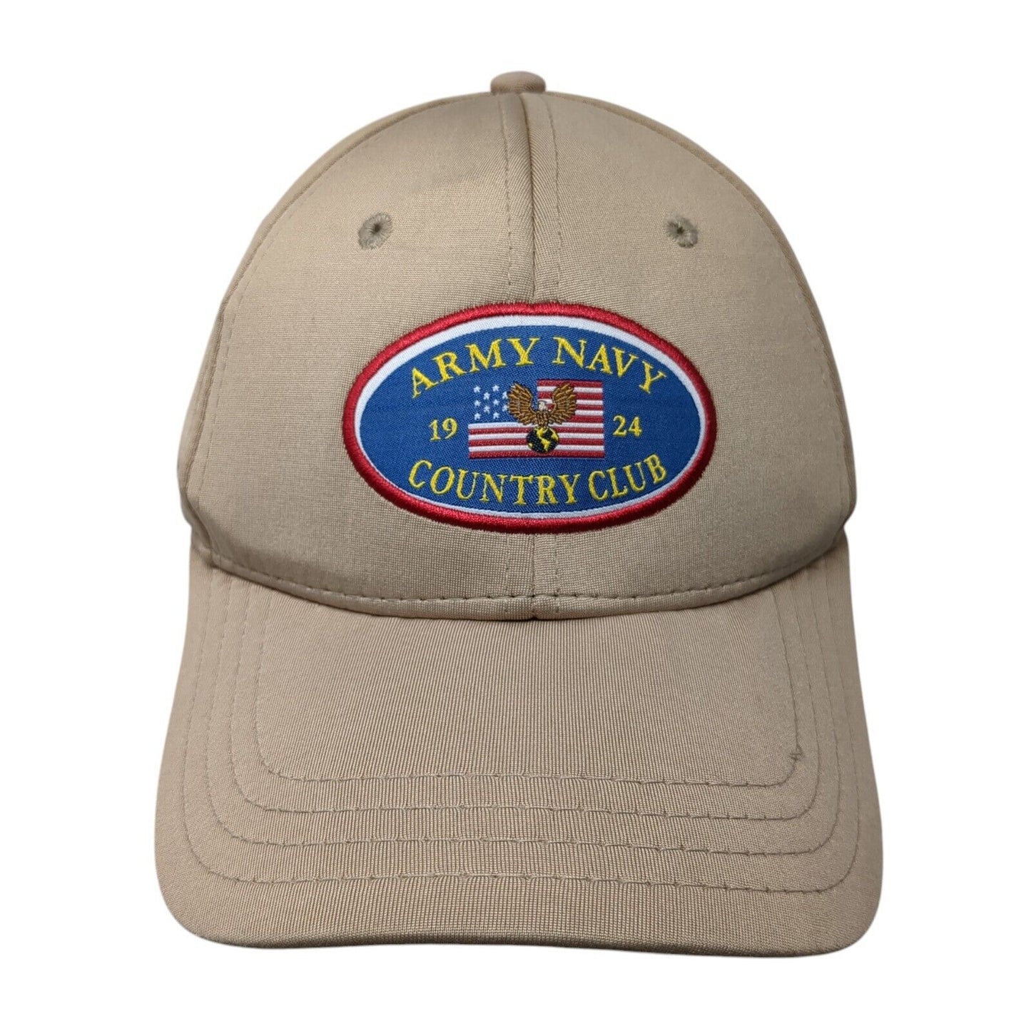 Army Navy Country Club Strapback Hat Tan One Size Adjustable Pukka