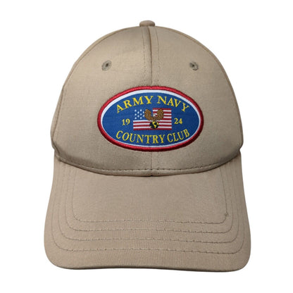 Army Navy Country Club Strapback Hat Tan One Size Adjustable Pukka