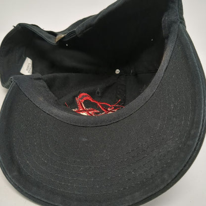 Black Baseball Cap One Size MAX Hair Don't Care Embroidered Logo Slideback Hat