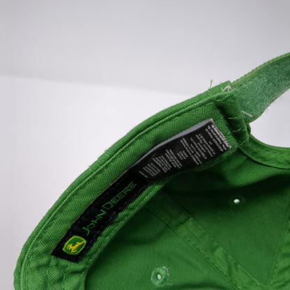 John Deere Strapback Hat Green One Size Adjustable Embroidered Logo