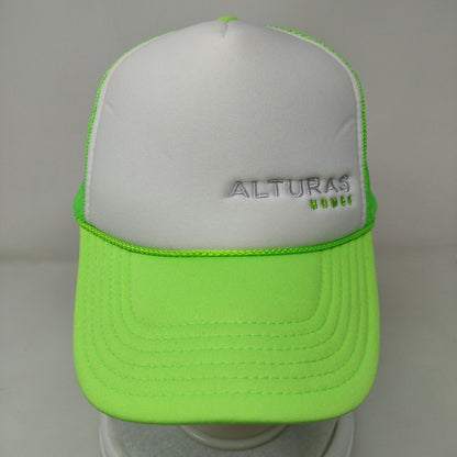 Alturas Homes Snapback Trucker Hat Green OSFM Adjustable Mesh Back Rope Otto