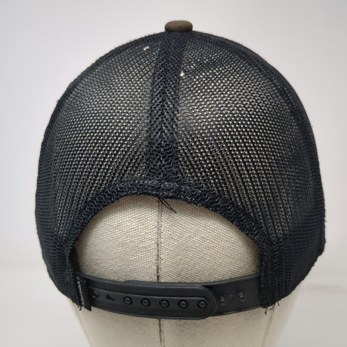 Vortex Trucker Hat Black One Size Mesh Back Snapback Distressed Logo Outdoor
