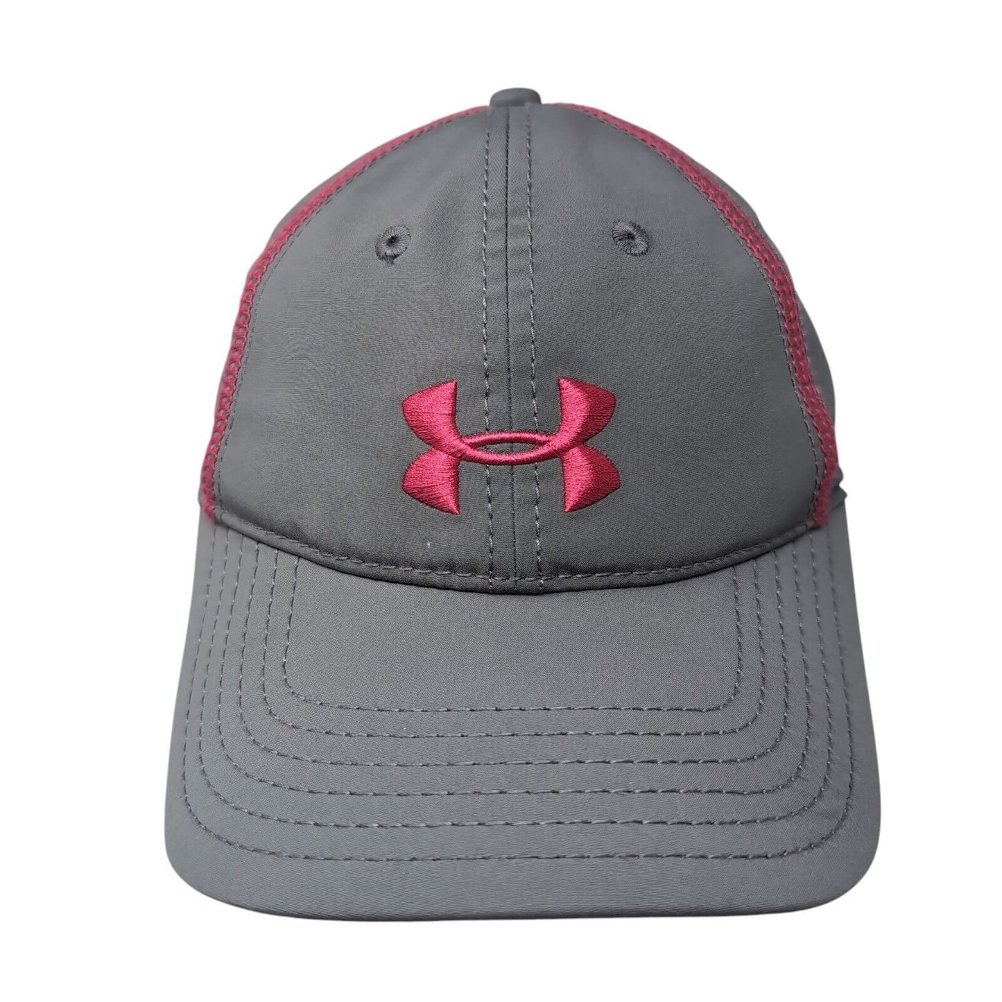 Under Armour Women's Slideback Hat Gray OSFA Adjustable Embroidered 6 Panel