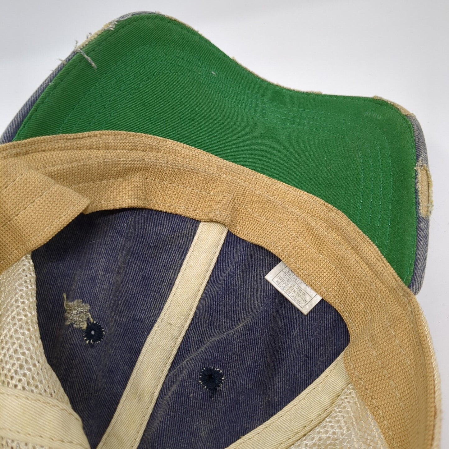 Weekend Hooker Snapback Trucker Hat Blue OS Adjustable Distressed Mesh Back