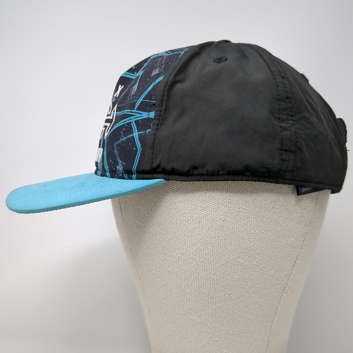ESX 360 5 Panel Black Blue One Size Pro Gamer Esports Glitch Print Snapback Hat