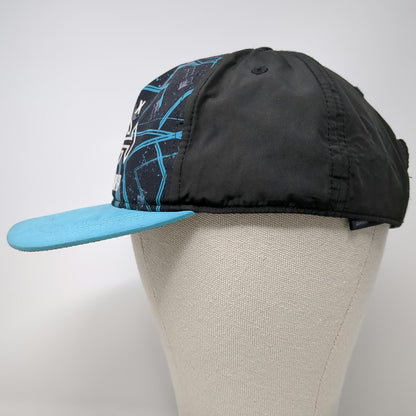 ESX 360 5 Panel Black Blue One Size Pro Gamer Esports Glitch Print Snapback Hat
