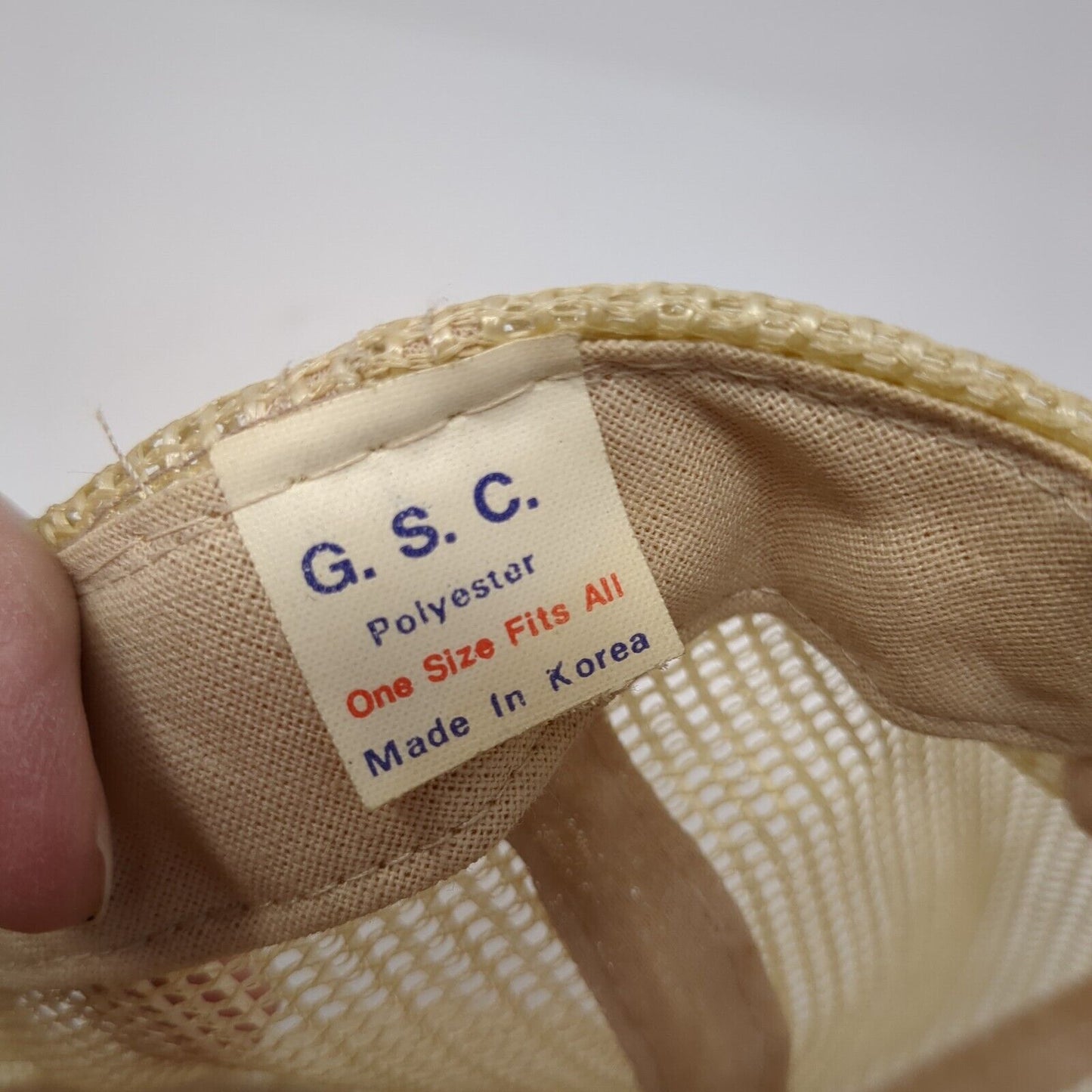 I'm A Love Man Strapback Trucker Hat Tan OS Adjustable Embroidered Mesh Back