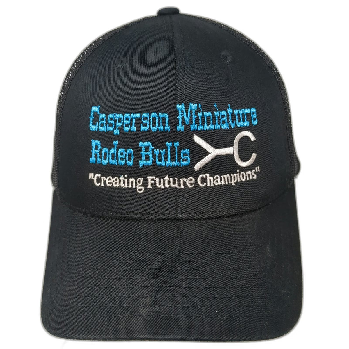 Yupoong Trucker Hat Black One Size Casperson Miniature Rodeo Bulls Snapback Mesh