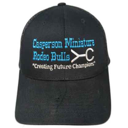 Yupoong Trucker Hat Black One Size Casperson Miniature Rodeo Bulls Snapback Mesh