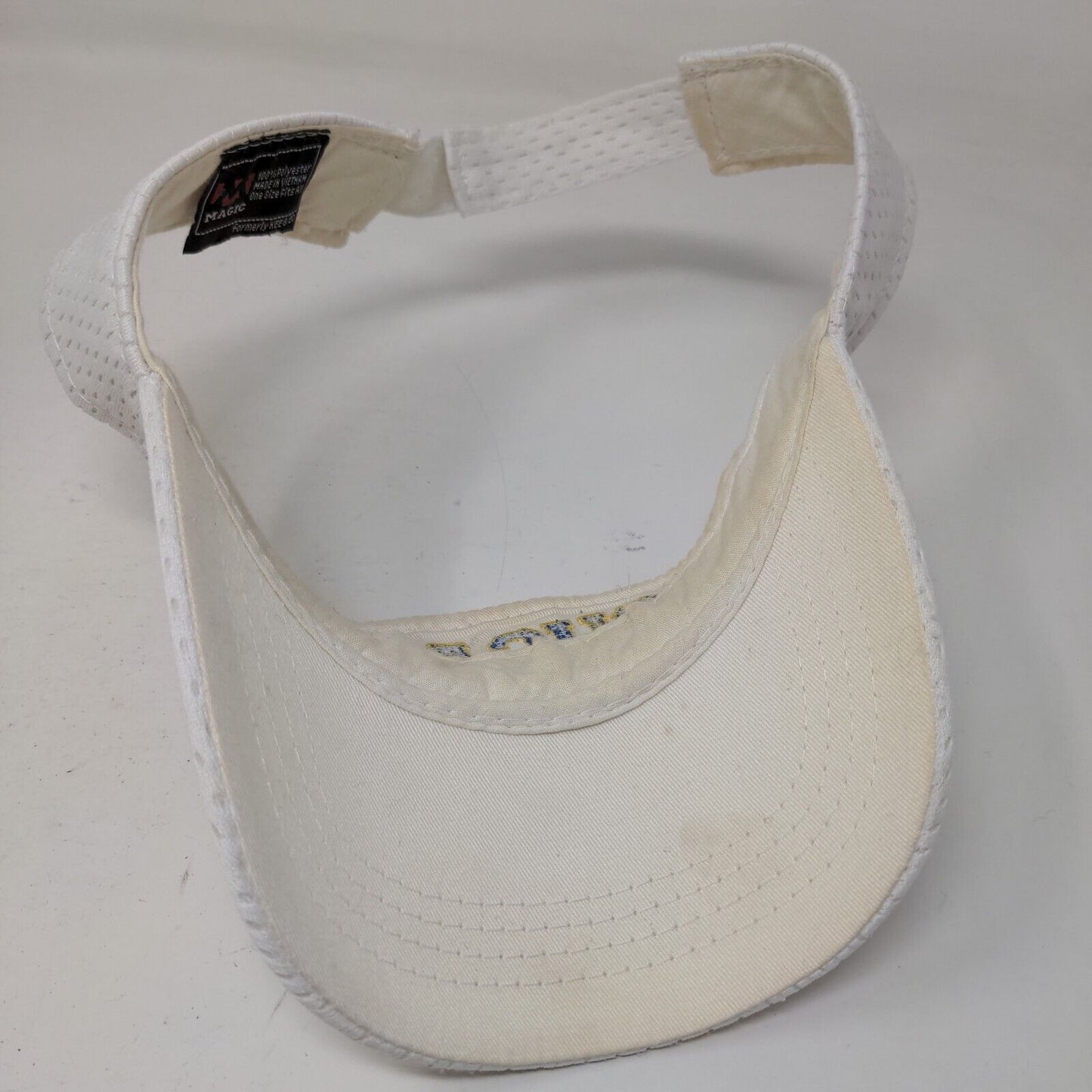Magic Men's Sun Visor Cap Hat White OSFA Embroidered Cougars Logo 100% Polyester