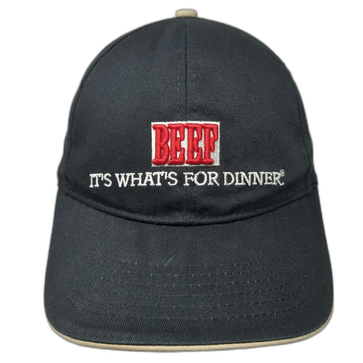 Takgear Beef Its Whats For Dinner Black Baseball Cap OSFM Strapback Hat Sandwich