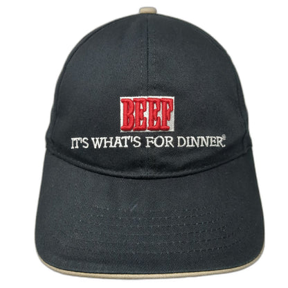 Takgear Beef Its Whats For Dinner Black Baseball Cap OSFM Strapback Hat Sandwich