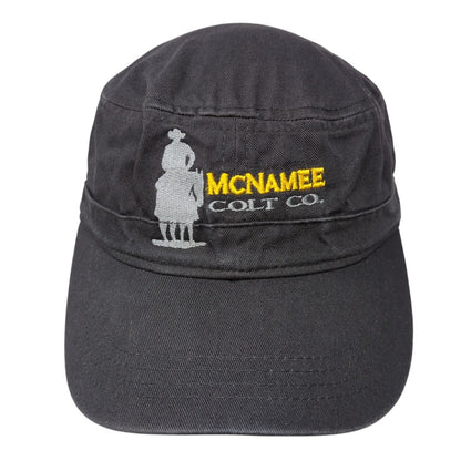 Mcnamee Colt Co. Strapback Cadet Army Cap Gray One Size Adjustable Embroidered
