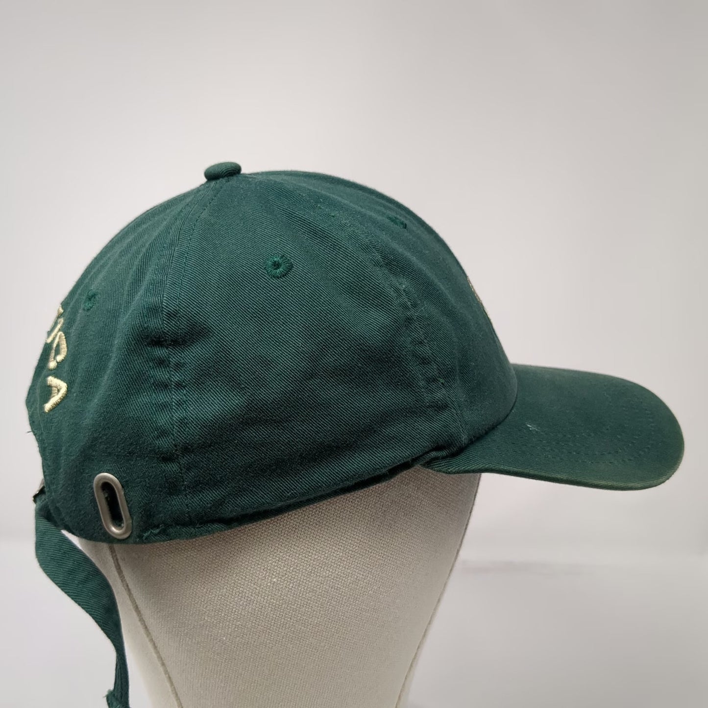 Nautica Baseball Cap Green OS Sailboat Logo Embroidery Hat Slideback Cotton