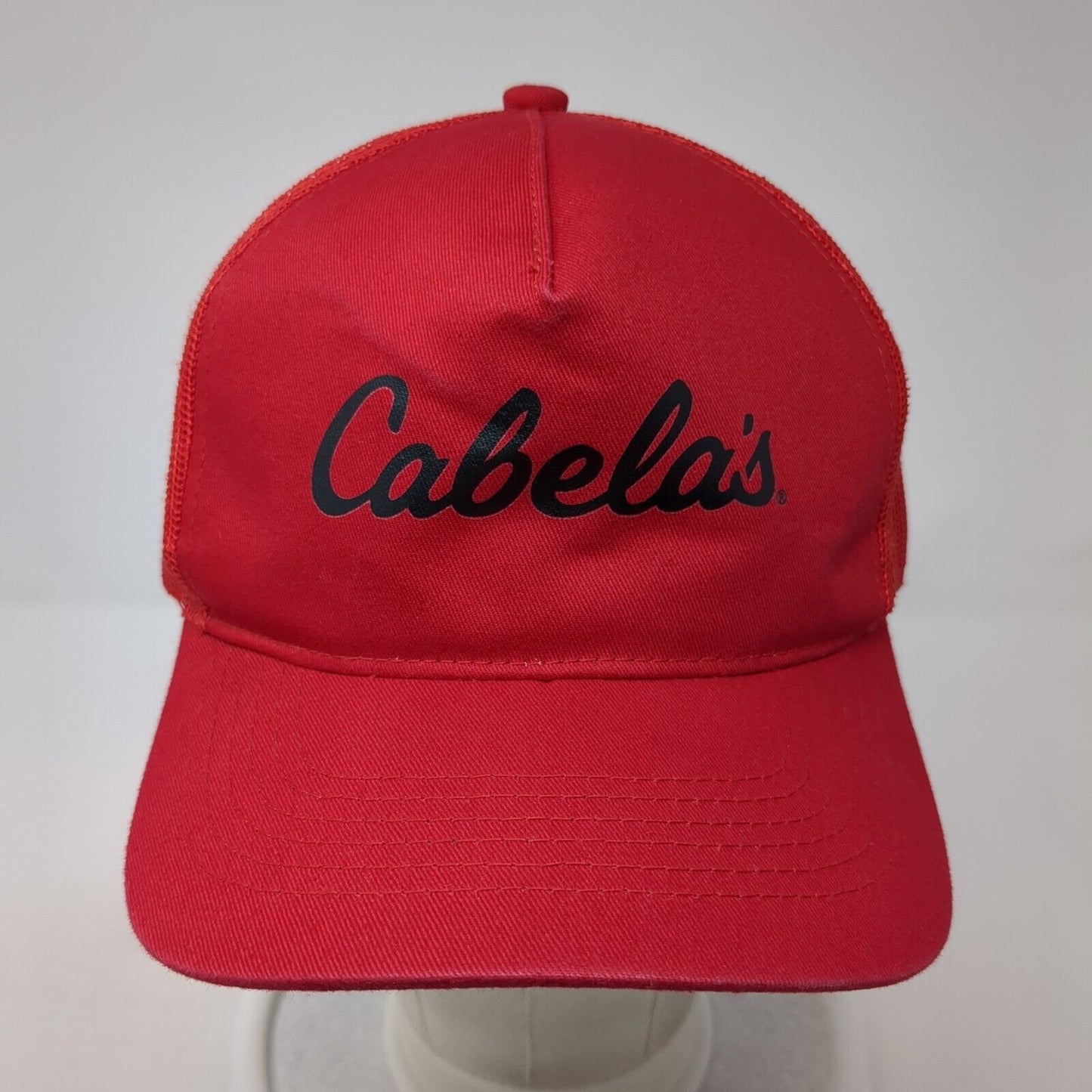Cabela's Snapback Trucker Hat Red One Size Mesh Back Bass Pro Shops