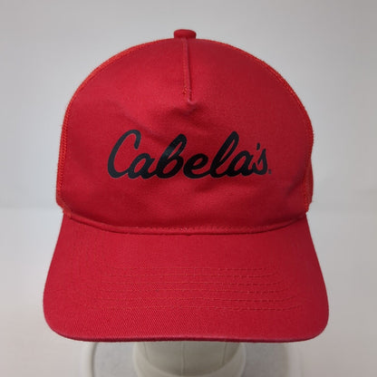 Cabela's Snapback Trucker Hat Red One Size Mesh Back Bass Pro Shops