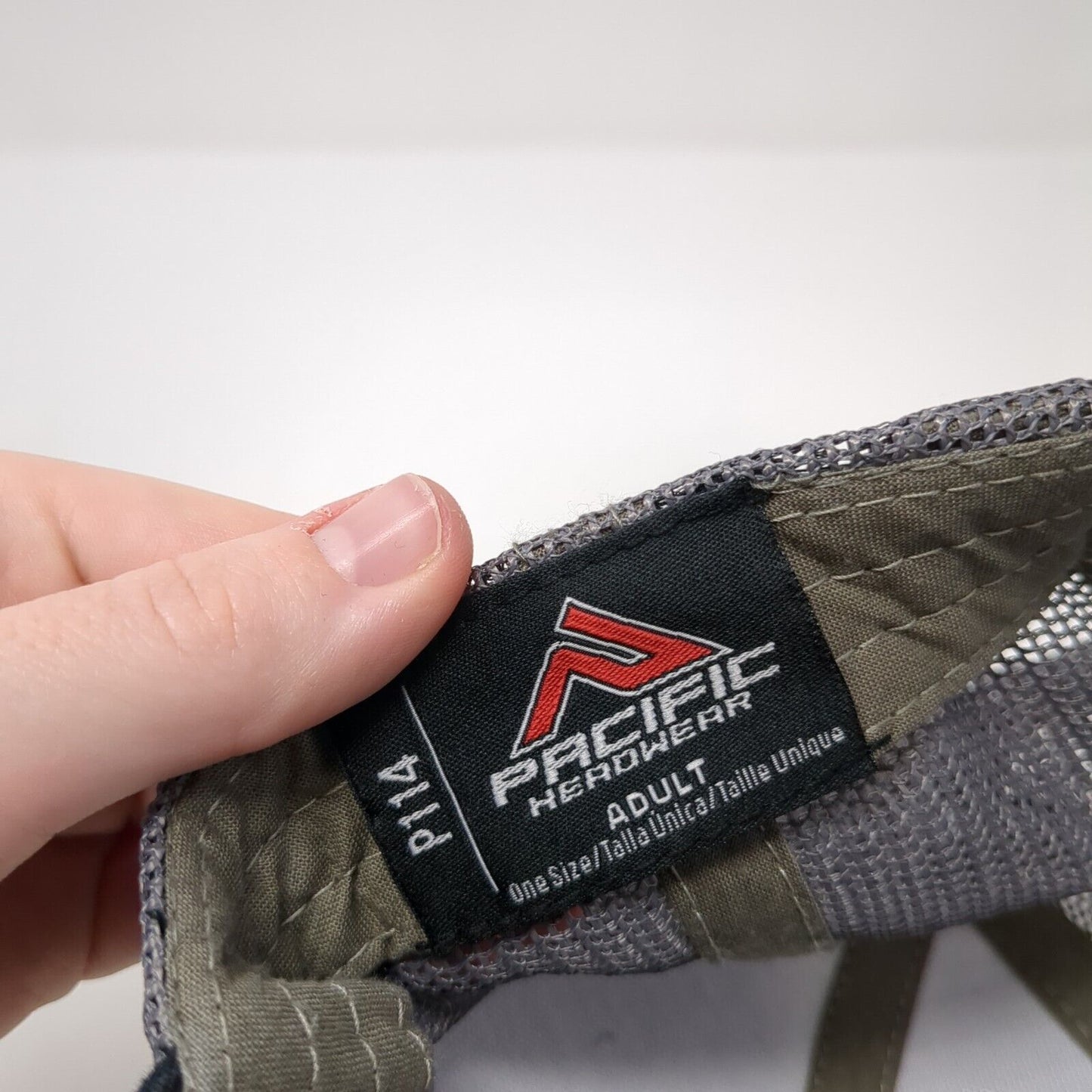 Pacific Headwear Snapback Mesh Back Trucker Hat Black One Size Patch