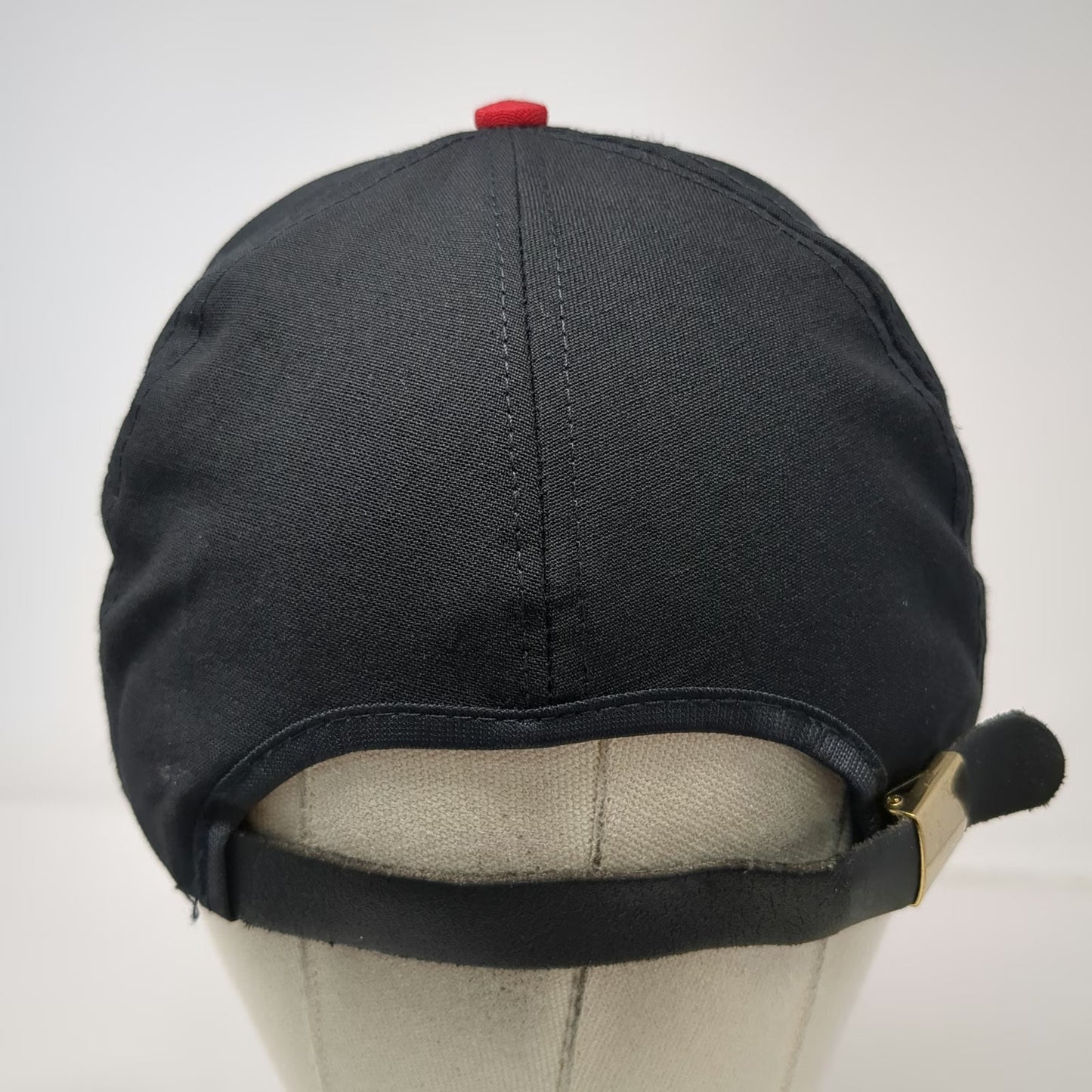 Omni Logo Black Red 5 Panel Hat One Size Slideback Cotton Structured