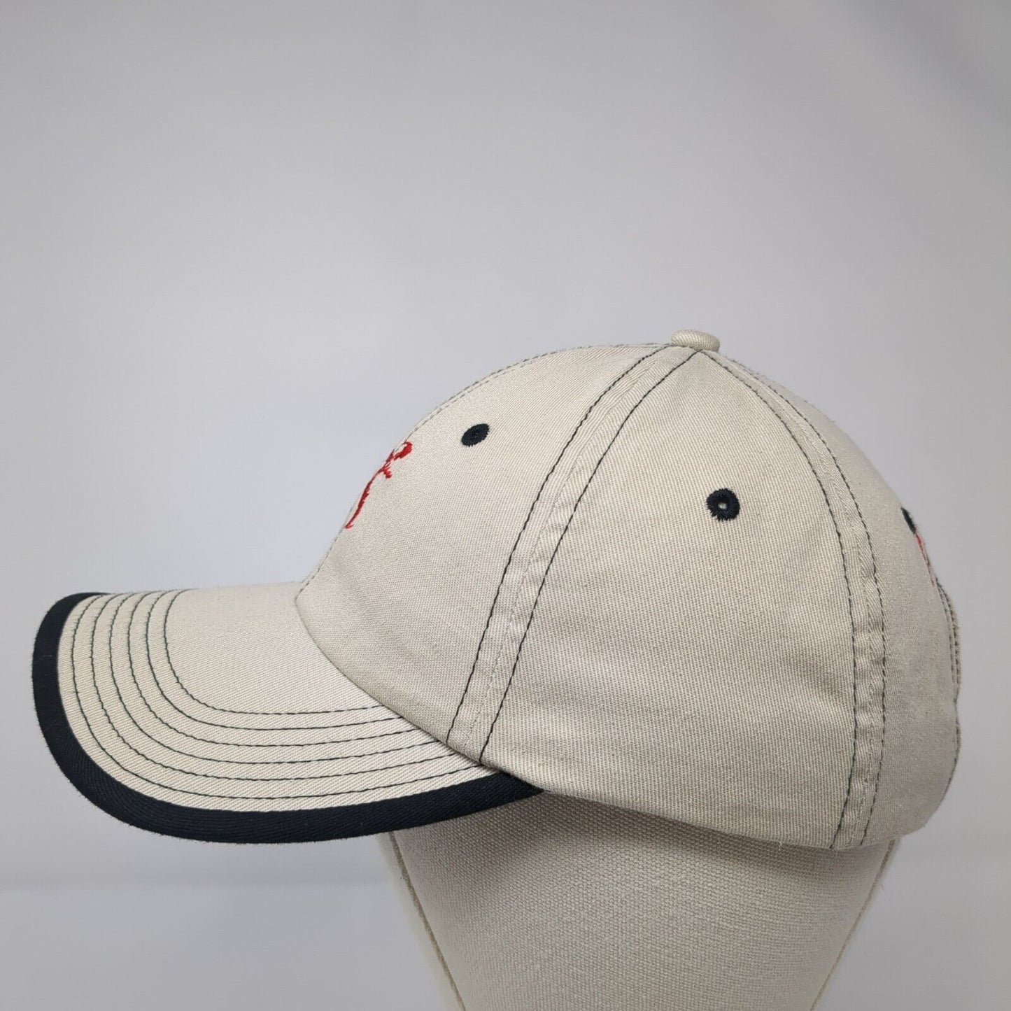 Shu's Idaho Running Co. Strapback Hat Tan One Size Adjustable Port Authority