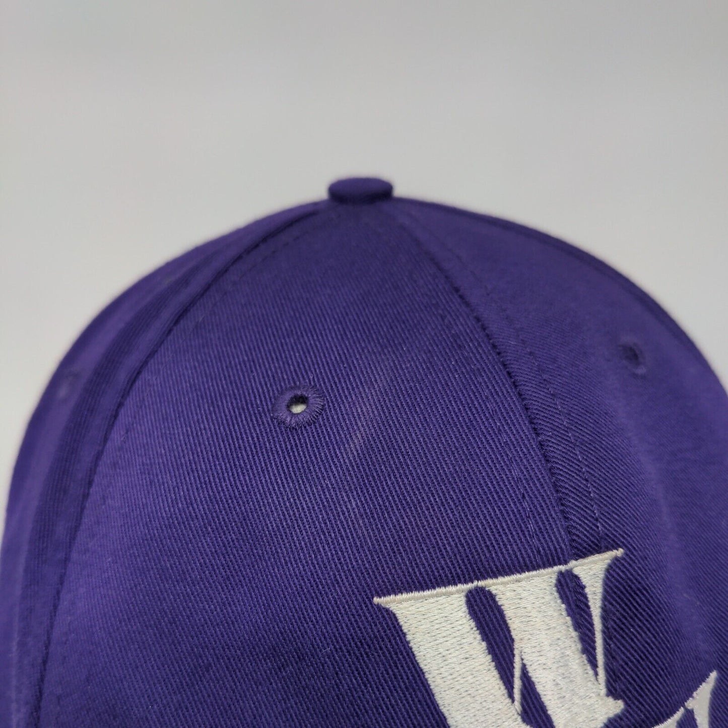 WV Snapback Hat Purple M/L Solid Adjustable Embroidered Richardson