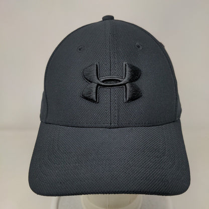 Under Armour Fitted Hat Black L/XL Classic Fit Blitzing Embroidered 6 Panel
